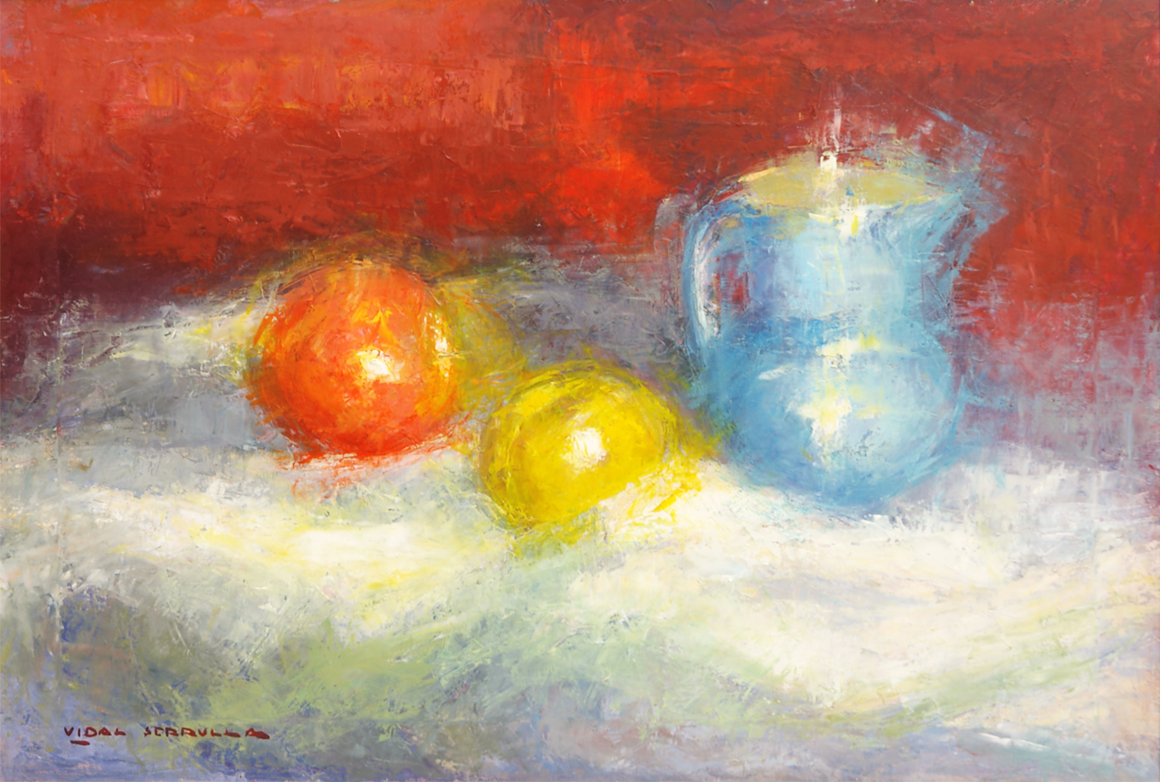 Bodegón de Vidal Serrulla al óleo